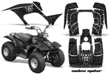 ATV Graphics Kit Quad Sticker Decal Wrap For Yamaha Breeze 125 1989-2004 WIDOW BLACK
