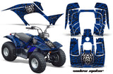 ATV Graphics Kit Quad Sticker Decal Wrap For Yamaha Breeze 125 1989-2004 WIDOW BLACK BLUE
