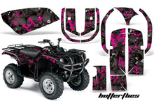 Load image into Gallery viewer, ATV Graphics Kit Quad Decal Wrap For Yamaha Grizzly YFM 660 2002-2008 BUTTERFLIES PINK BLACK-atv motorcycle utv parts accessories gear helmets jackets gloves pantsAll Terrain Depot