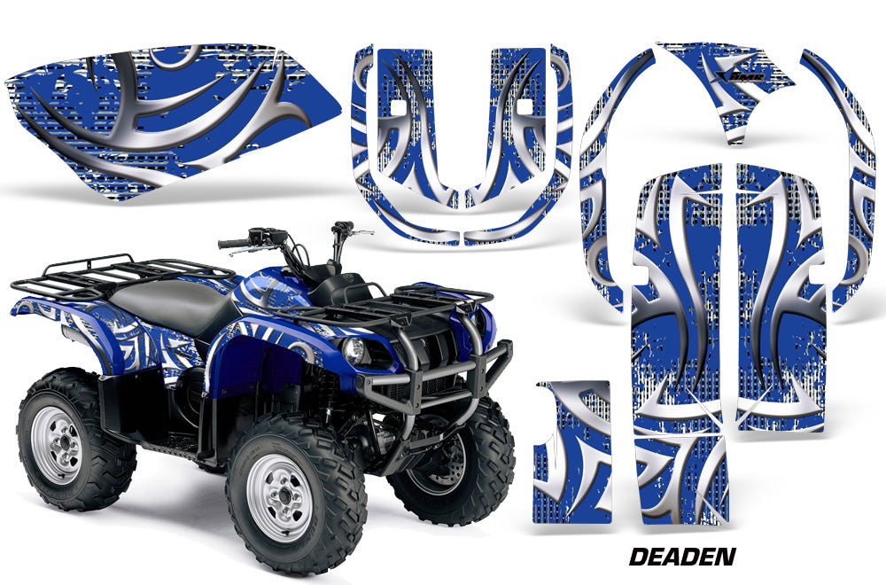 ATV Graphics Kit Quad Decal Wrap For Yamaha Grizzly YFM 660 2002-2008 DEADEN BLUE-atv motorcycle utv parts accessories gear helmets jackets gloves pantsAll Terrain Depot