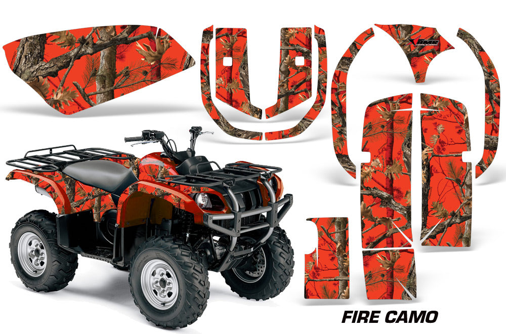 ATV Graphics Kit Quad Decal Wrap For Yamaha Grizzly YFM 660 2002-2008 FIRE CAMO-atv motorcycle utv parts accessories gear helmets jackets gloves pantsAll Terrain Depot