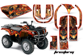 ATV Graphics Kit Quad Decal Wrap For Yamaha Grizzly YFM 660 2002-2008 FIRESTORM RED-atv motorcycle utv parts accessories gear helmets jackets gloves pantsAll Terrain Depot