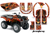 ATV Graphics Kit Quad Decal Wrap For Yamaha Grizzly YFM 660 2002-2008 FIRESTORM RED