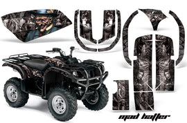 ATV Graphics Kit Quad Decal Wrap For Yamaha Grizzly YFM 660 2002-2008 HATTER SILVER BLACK-atv motorcycle utv parts accessories gear helmets jackets gloves pantsAll Terrain Depot