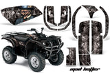 ATV Graphics Kit Quad Decal Wrap For Yamaha Grizzly YFM 660 2002-2008 HATTER SILVER BLACK