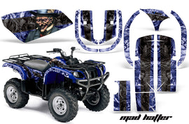 ATV Graphics Kit Quad Decal Wrap For Yamaha Grizzly YFM 660 2002-2008 HATTER BLACK BLUE-atv motorcycle utv parts accessories gear helmets jackets gloves pantsAll Terrain Depot