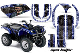 ATV Graphics Kit Quad Decal Wrap For Yamaha Grizzly YFM 660 2002-2008 HATTER BLACK BLUE