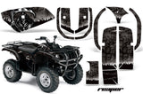 ATV Graphics Kit Quad Decal Wrap For Yamaha Grizzly YFM 660 2002-2008 REAPER BLACK