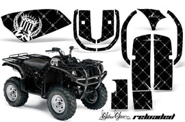 ATV Graphics Kit Quad Decal Wrap For Yamaha Grizzly YFM 660 2002-2008 RELOADED WHITE BLACK-atv motorcycle utv parts accessories gear helmets jackets gloves pantsAll Terrain Depot
