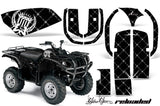 ATV Graphics Kit Quad Decal Wrap For Yamaha Grizzly YFM 660 2002-2008 RELOADED WHITE BLACK