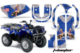 ATV Graphics Kit Quad Decal Wrap For Yamaha Grizzly YFM 660 2002-2008 TBOMBER BLUE