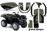 ATV Graphics Kit Quad Decal Wrap For Yamaha Grizzly YFM 660 2002-2008 TRIBAL BLACK GREEN