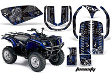 Load image into Gallery viewer, ATV Graphics Kit Quad Decal Wrap For Yamaha Grizzly YFM 660 2002-2008 TOXIC BLACK BLUE-atv motorcycle utv parts accessories gear helmets jackets gloves pantsAll Terrain Depot