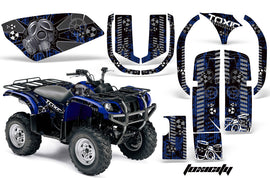 ATV Graphics Kit Quad Decal Wrap For Yamaha Grizzly YFM 660 2002-2008 TOXIC BLACK BLUE-atv motorcycle utv parts accessories gear helmets jackets gloves pantsAll Terrain Depot