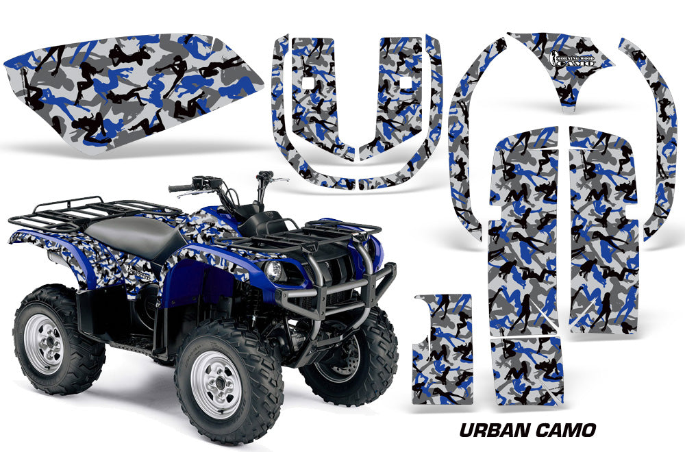 ATV Graphics Kit Quad Decal Wrap For Yamaha Grizzly YFM 660 2002-2008 URBAN CAMO BLUE-atv motorcycle utv parts accessories gear helmets jackets gloves pantsAll Terrain Depot