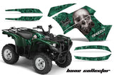 ATV Graphics Kit Quad Decal Wrap For Yamaha Grizzly 550 700 2007-2014 BONES GREEN