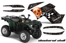 Load image into Gallery viewer, ATV Graphics Kit Quad Decal Wrap For Yamaha Grizzly 550 700 2007-2014 CHECKERED ORANGE BLACK-atv motorcycle utv parts accessories gear helmets jackets gloves pantsAll Terrain Depot