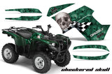ATV Graphics Kit Quad Decal Wrap For Yamaha Grizzly 550 700 2007-2014 CHECKERED GREEN