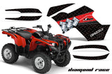ATV Graphics Kit Quad Decal Wrap For Yamaha Grizzly 550 700 2007-2014 DIAMOND RACE RED BLACK