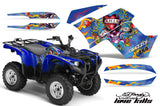 ATV Graphics Kit Quad Decal Wrap For Yamaha Grizzly 550 700 2007-2014 EDHLK BLACK