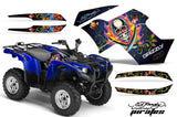 ATV Graphics Kit Quad Decal Wrap For Yamaha Grizzly 550 700 2007-2014 EDHP BLACK