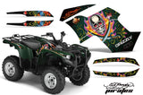 ATV Graphics Kit Quad Decal Wrap For Yamaha Grizzly 550 700 2007-2014 EDHP GREEN