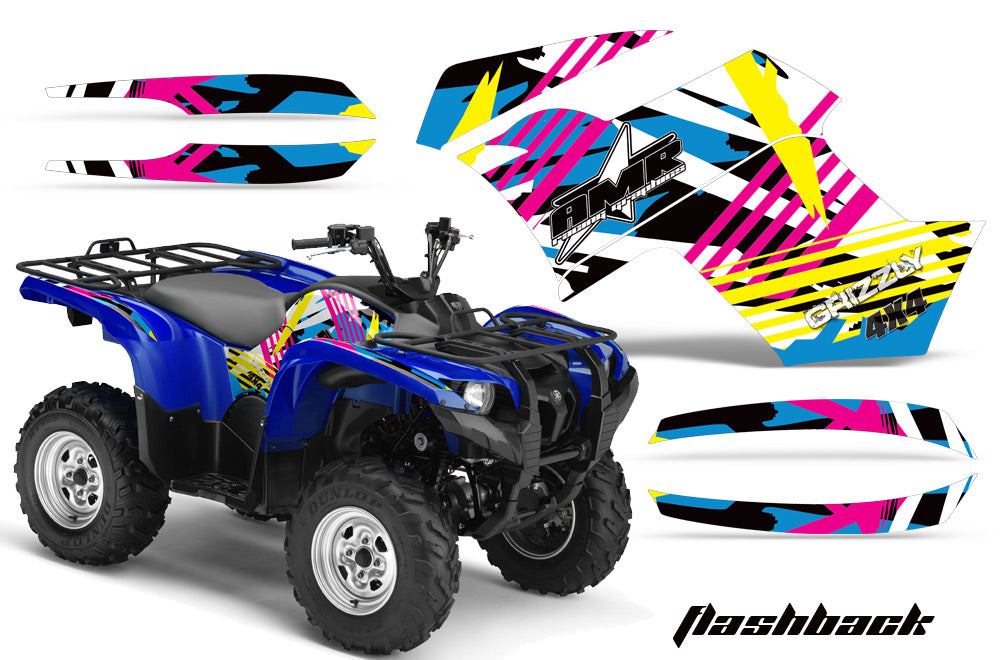 ATV Graphics Kit Quad Decal Wrap For Yamaha Grizzly 550 700 2007-2014 FLASHBACK-atv motorcycle utv parts accessories gear helmets jackets gloves pantsAll Terrain Depot