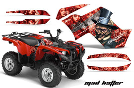 ATV Graphics Kit Quad Decal Wrap For Yamaha Grizzly 550 700 2007-2014 HATTER SILVER RED-atv motorcycle utv parts accessories gear helmets jackets gloves pantsAll Terrain Depot