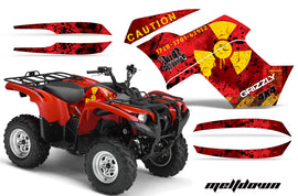 ATV Graphics Kit Quad Decal Wrap For Yamaha Grizzly 550 700 2007-2014 MELTDOWN YELLOW RED-atv motorcycle utv parts accessories gear helmets jackets gloves pantsAll Terrain Depot