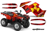 ATV Graphics Kit Quad Decal Wrap For Yamaha Grizzly 550 700 2007-2014 MELTDOWN YELLOW RED