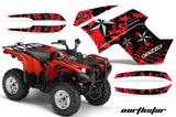 ATV Graphics Kit Quad Decal Wrap For Yamaha Grizzly 550 700 2007-2014 NORTHSTAR SILVER RED