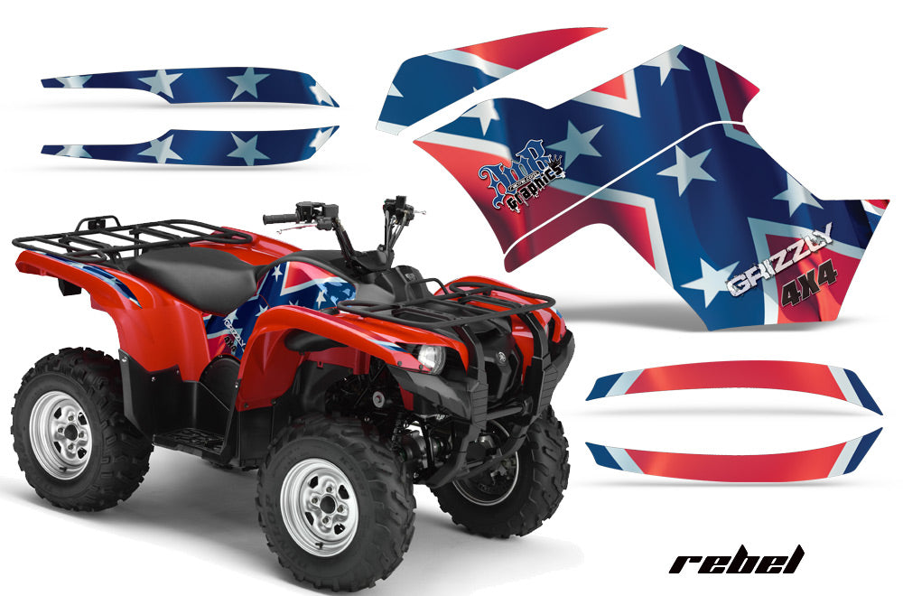 ATV Graphics Kit Quad Decal Wrap For Yamaha Grizzly 550 700 2007-2014 REBEL-atv motorcycle utv parts accessories gear helmets jackets gloves pantsAll Terrain Depot
