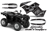 ATV Graphics Kit Quad Decal Wrap For Yamaha Grizzly 550 700 2007-2014 HISH SILVER