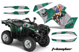 ATV Graphics Kit Quad Decal Wrap For Yamaha Grizzly 550 700 2007-2014 TBOMBER GREEN