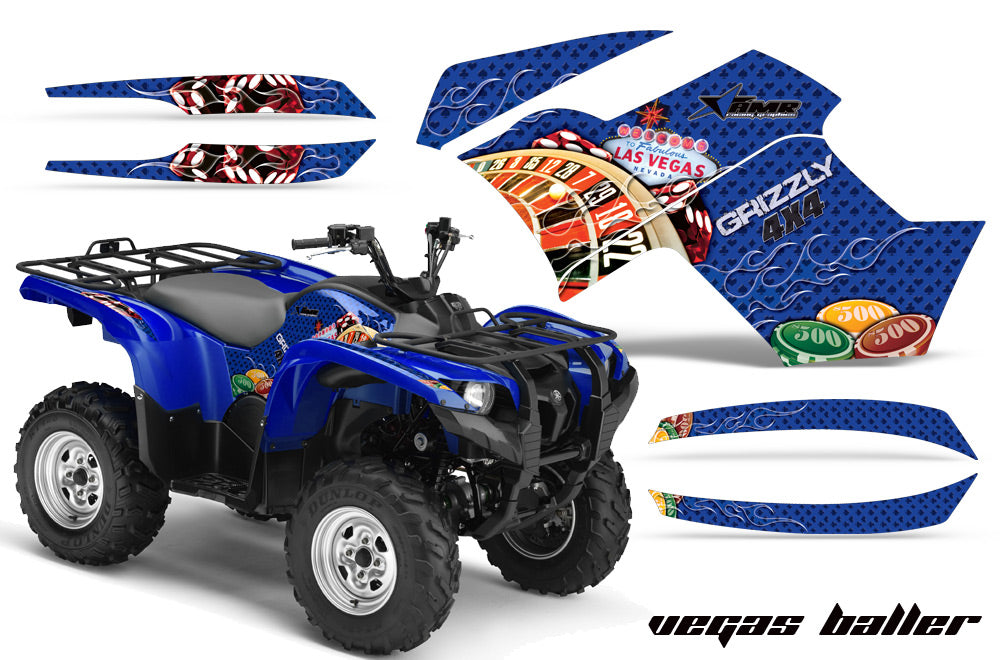 ATV Graphics Kit Quad Decal Wrap For Yamaha Grizzly 550 700 2007-2014 VEGAS BLUE-atv motorcycle utv parts accessories gear helmets jackets gloves pantsAll Terrain Depot