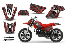 Dirt Bike Graphics Kit MX Decal Wrap For Yamaha PW50 PW 50 1990-2019 WIDOW RED BLACK-atv motorcycle utv parts accessories gear helmets jackets gloves pantsAll Terrain Depot