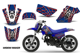 Dirt Bike Graphics Kit MX Decal Wrap For Yamaha PW50 PW 50 1990-2019 WIDOW RED BLUE-atv motorcycle utv parts accessories gear helmets jackets gloves pantsAll Terrain Depot