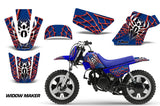 Dirt Bike Graphics Kit MX Decal Wrap For Yamaha PW50 PW 50 1990-2019 WIDOW RED BLUE