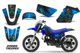 Dirt Bike Graphics Kit MX Decal Wrap For Yamaha PW50 PW 50 1990-2019 ZOMBIE BLUE