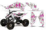 ATV Decal Graphic Kit Quad Sticker Wrap For Yamaha Raptor 125 2011-2013 BUTTERFLIES PINK WHITE