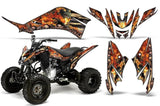 ATV Decal Graphic Kit Quad Sticker Wrap For Yamaha Raptor 125 2011-2013 FIRESTORM BLACK