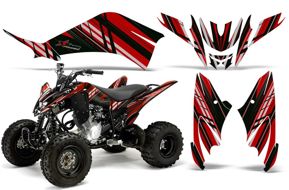 ATV Decal Graphic Kit Quad Sticker Wrap For Yamaha Raptor 125 2011-2013 INLINE RED BLACK-atv motorcycle utv parts accessories gear helmets jackets gloves pantsAll Terrain Depot