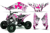 ATV Decal Graphic Kit Quad Sticker Wrap For Yamaha Raptor 125 2011-2013 MELTDOWN PINK WHITE