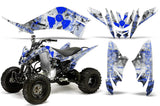 ATV Decal Graphic Kit Quad Sticker Wrap For Yamaha Raptor 125 2011-2013 MELTDOWN BLUE WHITE