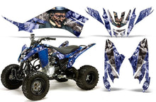 Load image into Gallery viewer, ATV Decal Graphic Kit Quad Sticker Wrap For Yamaha Raptor 125 2011-2013 HATTER SILVER BLUE-atv motorcycle utv parts accessories gear helmets jackets gloves pantsAll Terrain Depot