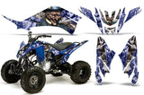 ATV Decal Graphic Kit Quad Sticker Wrap For Yamaha Raptor 125 2011-2013 HATTER SILVER BLUE