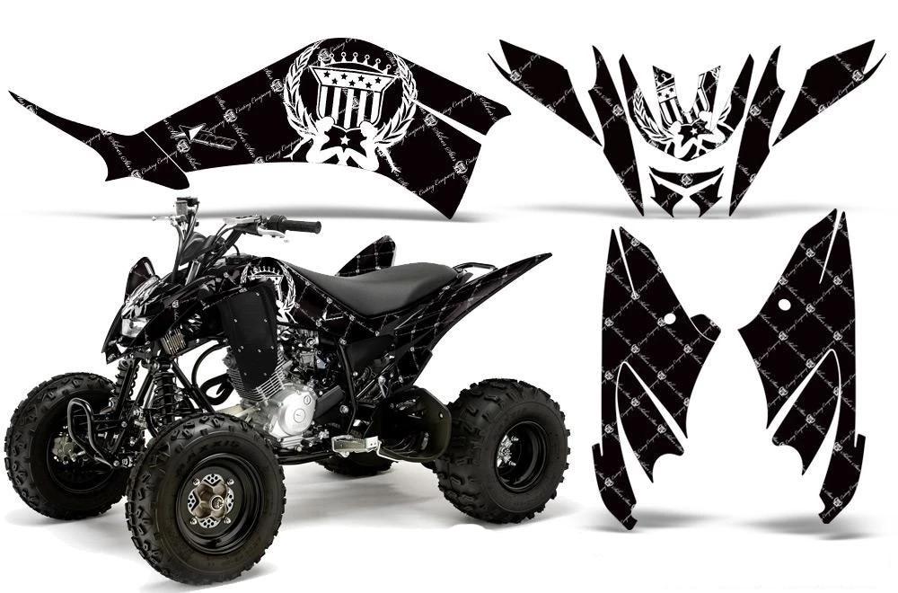 ATV Decal Graphic Kit Quad Sticker Wrap For Yamaha Raptor 125 2011-2013 RELOADED WHITE BLACK-atv motorcycle utv parts accessories gear helmets jackets gloves pantsAll Terrain Depot
