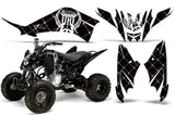 ATV Decal Graphic Kit Quad Sticker Wrap For Yamaha Raptor 125 2011-2013 RELOADED WHITE BLACK