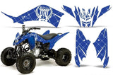 ATV Decal Graphic Kit Quad Sticker Wrap For Yamaha Raptor 125 2011-2013 RELOADED WHITE BLUE