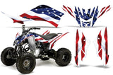 ATV Decal Graphic Kit Quad Sticker Wrap For Yamaha Raptor 125 2011-2013 USA FLAG